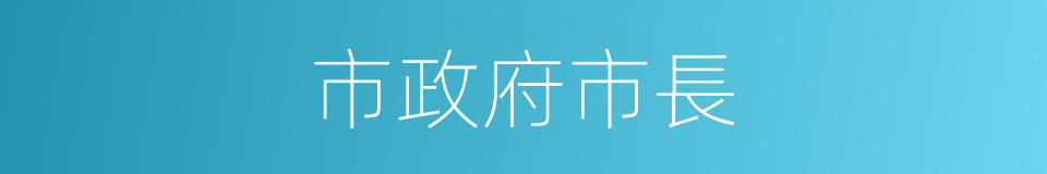 市政府市長的同義詞