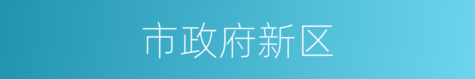 市政府新区的同义词