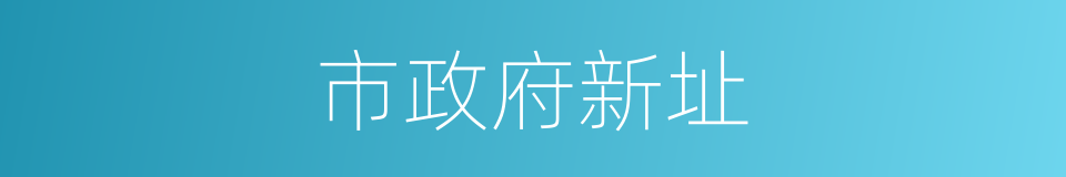 市政府新址的同义词