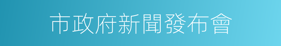 市政府新聞發布會的同義詞