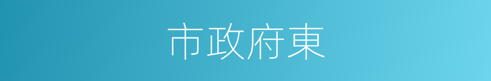 市政府東的同義詞