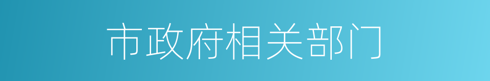市政府相关部门的同义词