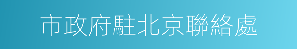 市政府駐北京聯絡處的同義詞