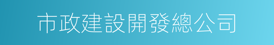 市政建設開發總公司的同義詞