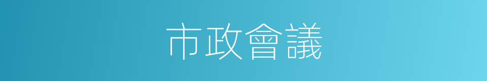 市政會議的同義詞