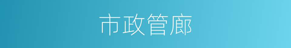 市政管廊的同义词