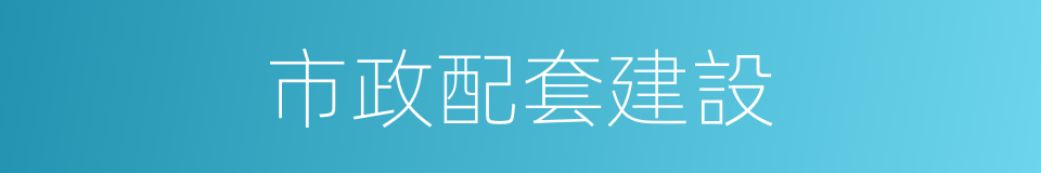 市政配套建設的同義詞