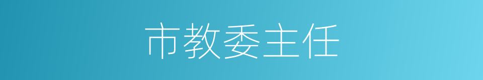 市教委主任的同义词