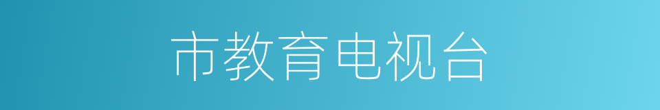 市教育电视台的同义词
