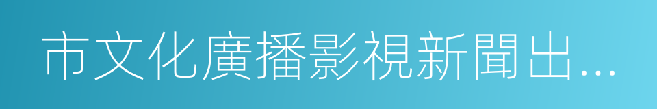 市文化廣播影視新聞出版局的同義詞