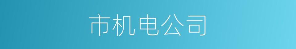 市机电公司的同义词