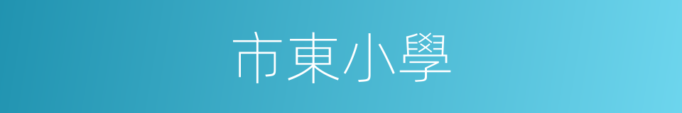 市東小學的同義詞