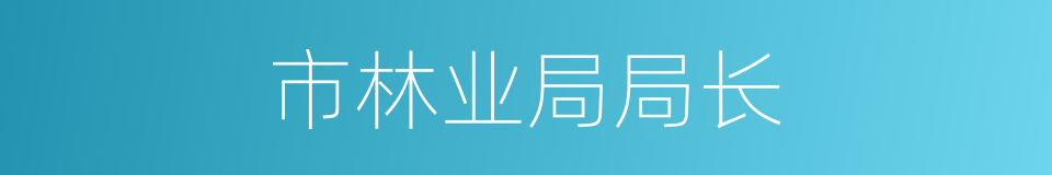 市林业局局长的同义词