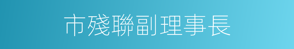 市殘聯副理事長的同義詞