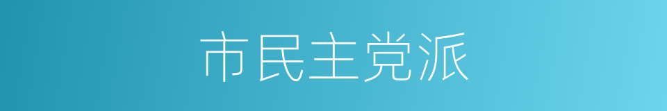 市民主党派的同义词