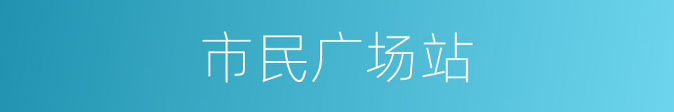 市民广场站的意思