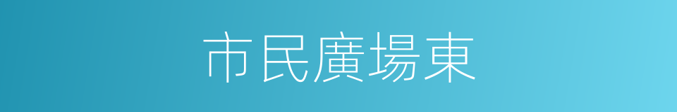 市民廣場東的同義詞