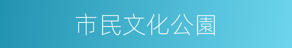 市民文化公園的同義詞