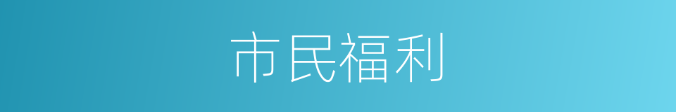 市民福利的同义词