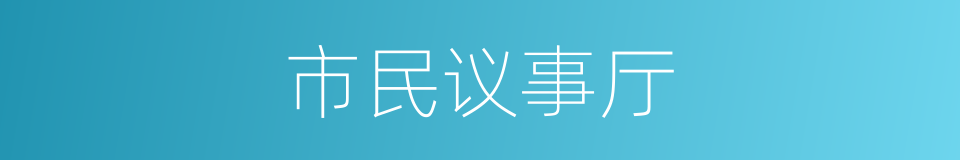 市民议事厅的同义词