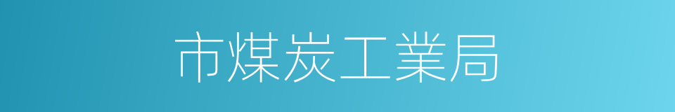 市煤炭工業局的同義詞