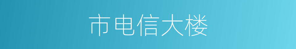 市电信大楼的同义词