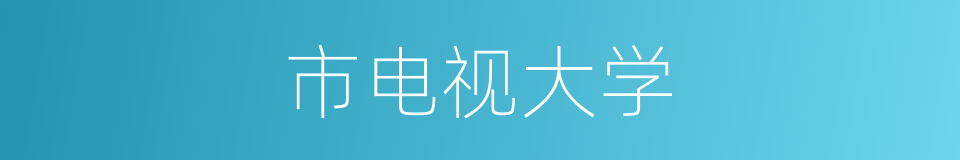 市电视大学的同义词