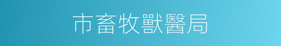 市畜牧獸醫局的同義詞