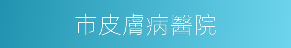 市皮膚病醫院的同義詞