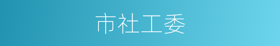 市社工委的同义词