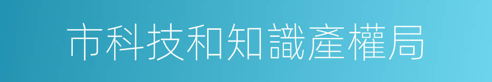 市科技和知識產權局的同義詞