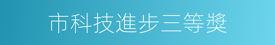 市科技進步三等獎的同義詞