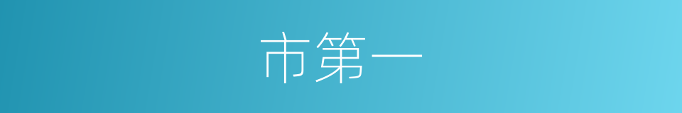 市第一的同义词