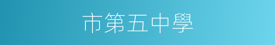 市第五中學的同義詞