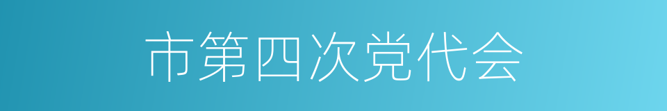 市第四次党代会的同义词