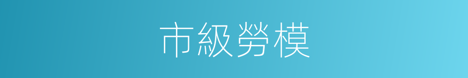 市級勞模的同義詞