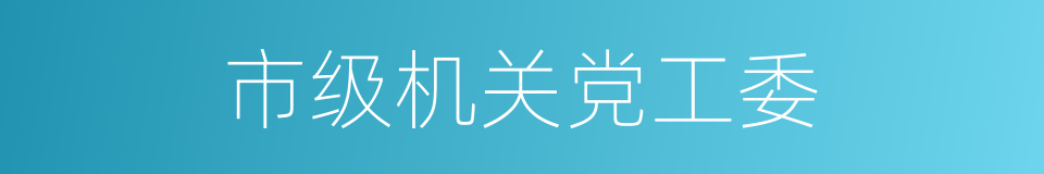 市级机关党工委的同义词