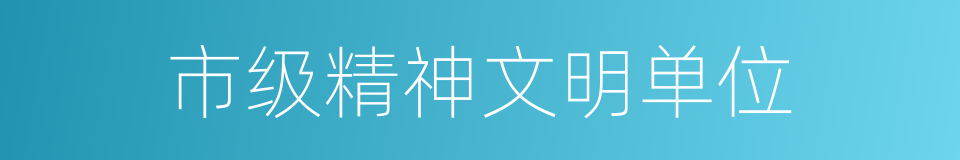 市级精神文明单位的同义词