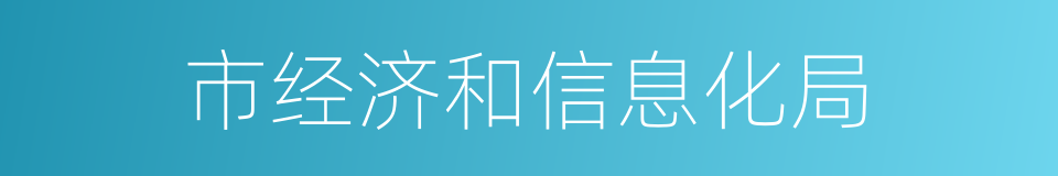 市经济和信息化局的同义词