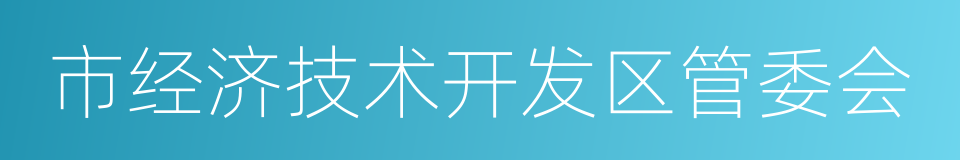 市经济技术开发区管委会的同义词