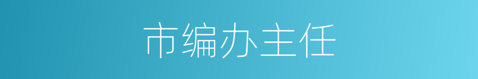 市编办主任的同义词