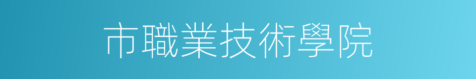 市職業技術學院的同義詞