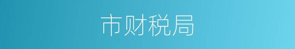 市财税局的同义词