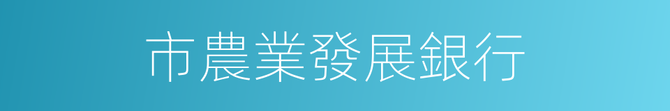 市農業發展銀行的同義詞