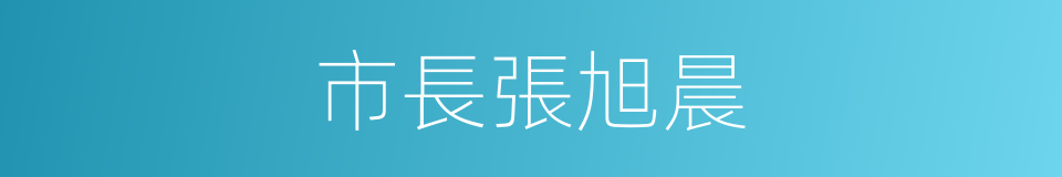 市長張旭晨的同義詞