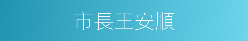 市長王安順的同義詞