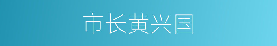 市长黄兴国的同义词