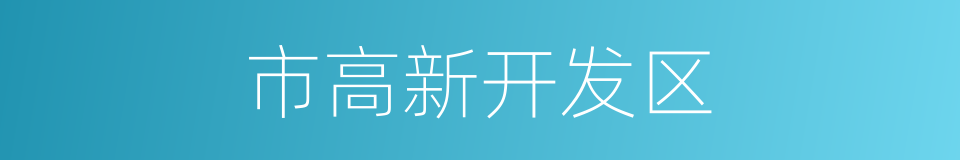 市高新开发区的同义词