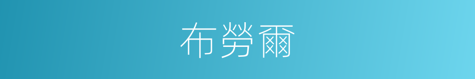 布勞爾的同義詞