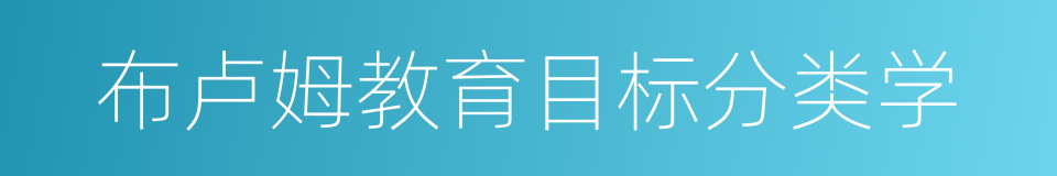 布卢姆教育目标分类学的同义词